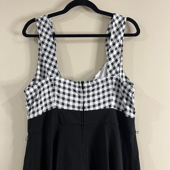 Torrid Gingham Black and White Swing Dress size 18 NWTs - Picture 4 of 6